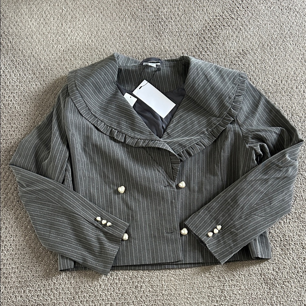 Urban Outfitters Charcoal Pinstripe Blazer